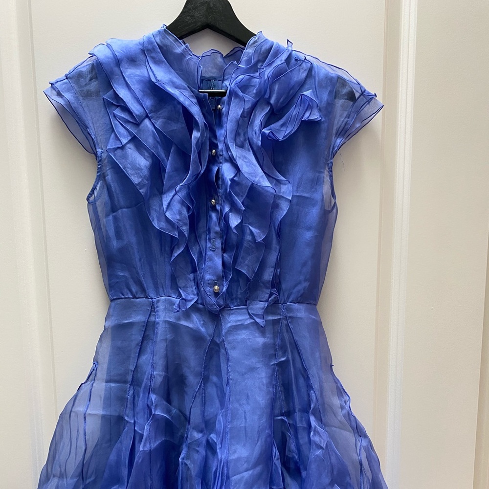 Purple ruffle dress